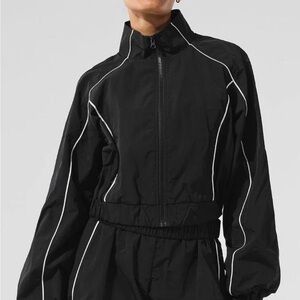 ALO Yoga Black Jacket with White Accents